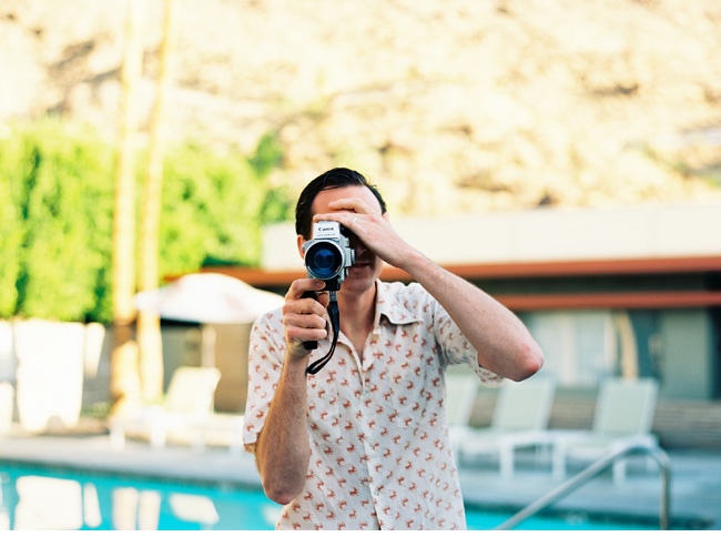 orbit in the hideaway palm springs california on film photographer photography kodak portra 400 contaxt 645 medium format wedding editorial mid century modern house motel